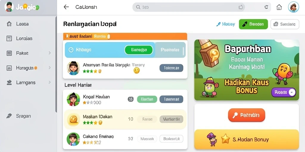 Tampak karakter utama dalam petualangan epik.