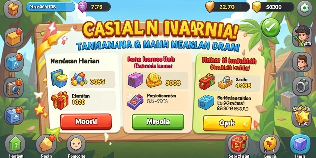 Tampilan awal permainan yang menarik dan memukau.