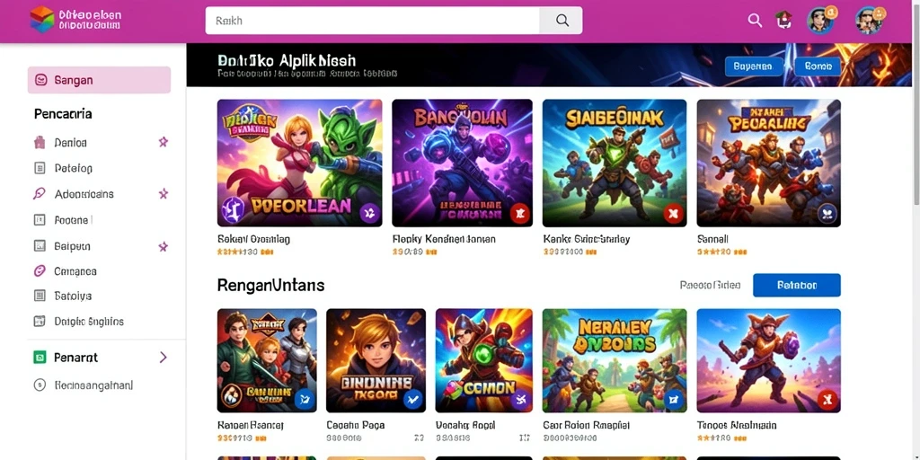 Tampilan level pertama yang penuh warna dan menarik.